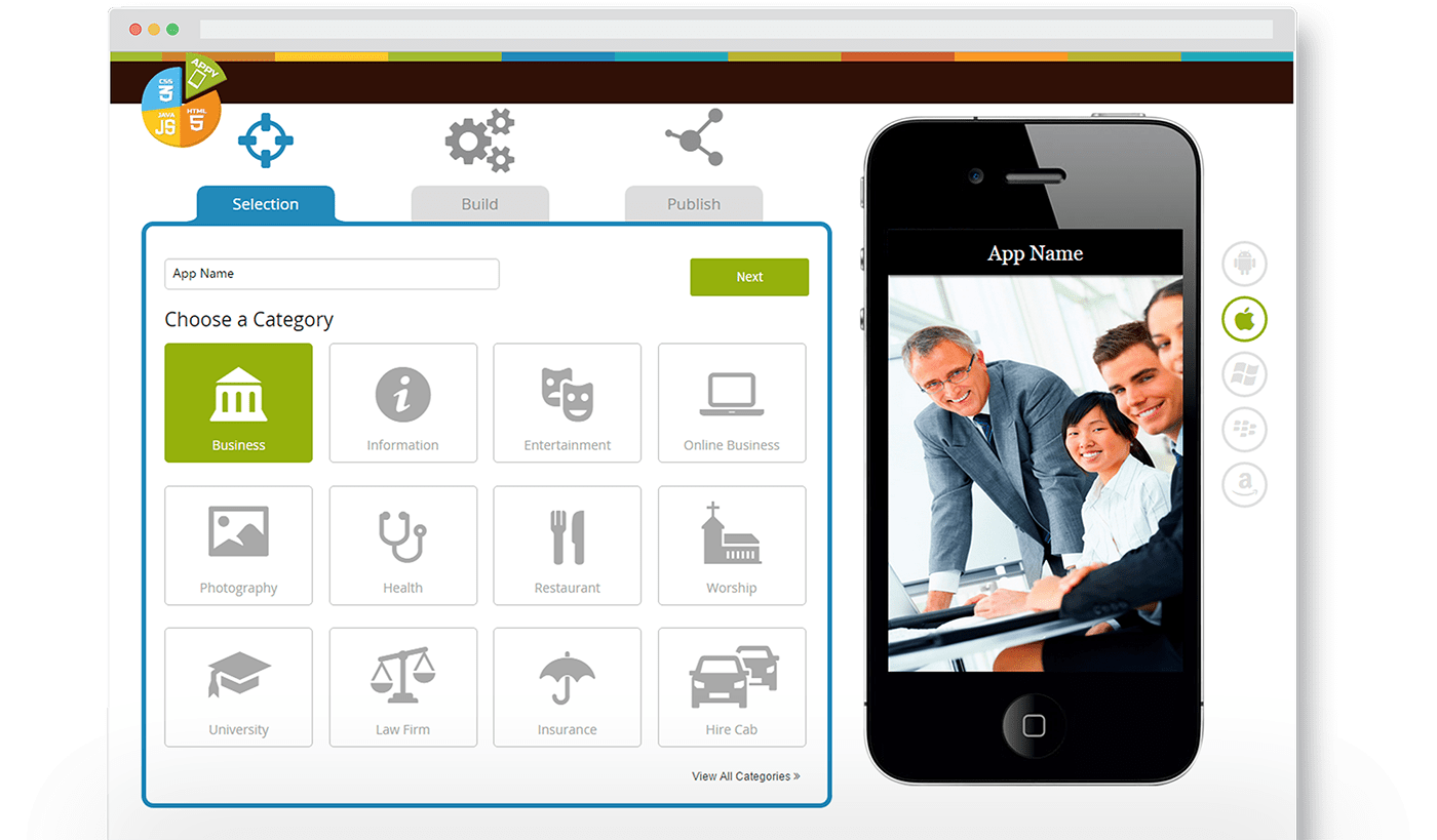 Meilleures plateformes et outils de création d'applications - AppyPie