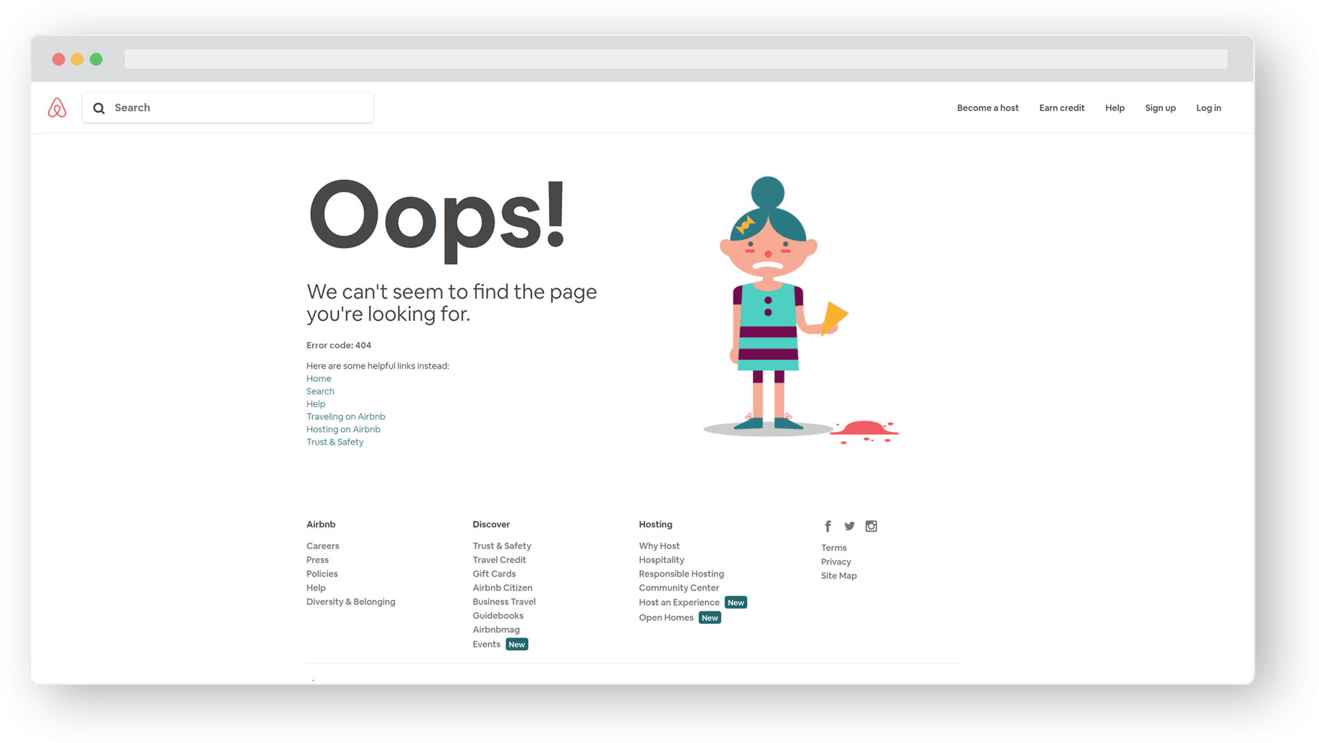 Page 404. Résolution d'erreurs par Airbnb