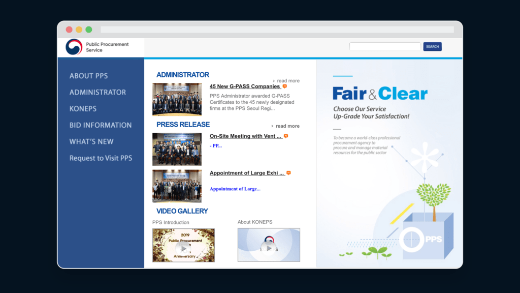 Government E-Procurement System in South Korea
