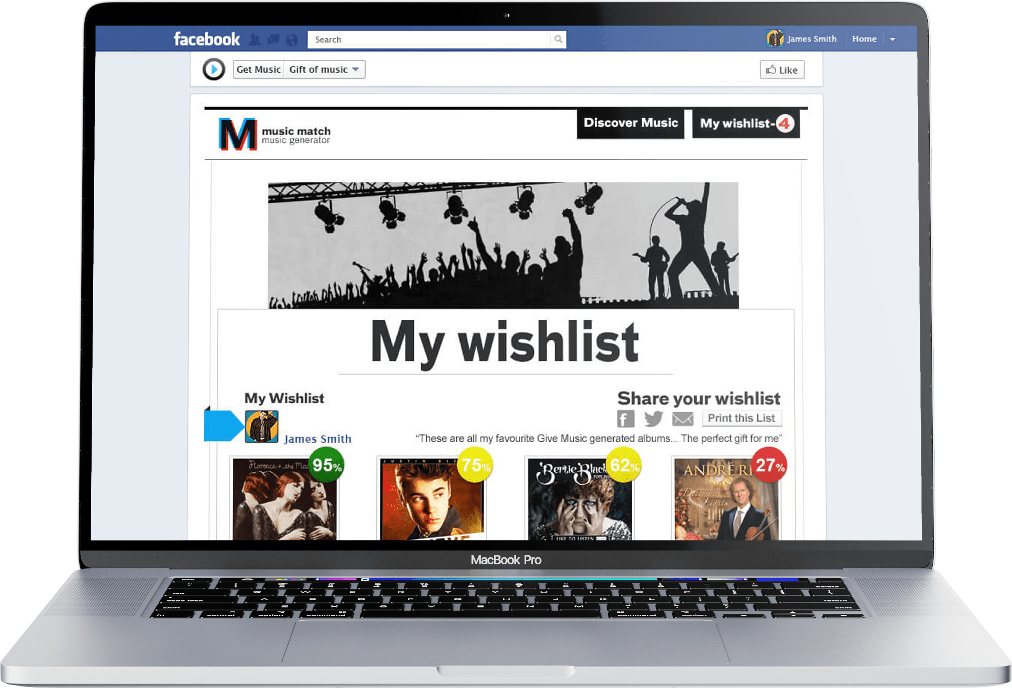 Étude de cas Redwerk : Comment nous avons adapté l'application de recommandations musicales de Facebook pour son lancement sur le marché américain